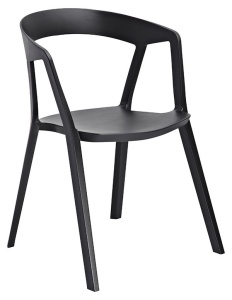 SCAUN DINING/TERASA VIBIA, NEGRU, DIN POLIPROPILENA, STIL MODERN B2