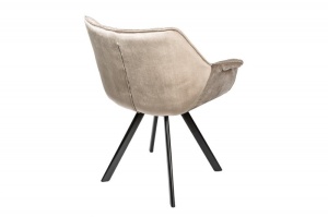 SCAUN DINING, THE DUTCH, COMFORT BEJ/GRI, COD 39177, STIL RETRO VINTAGE - Img 3