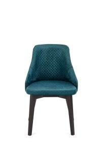 SCAUN DINING TOLEDO 3, VERDE MONOLITH 37/NEGRU, CU TAPITERIE DIN CATIFEA SI PICIOARE DIN LEMN MASIV, STIL CLASIC - Img 3