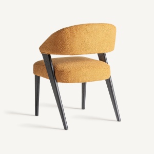 SCAUN ELEGANT VENEY, DIN LEMN DE STEJAR SI TEXTIL MUSTAR, DESIGN CONTEMPORAN, VICAL HOME - Img 4