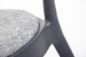 SCAUN GRI DIN MATERIAL TEXTIL FLUFFI STIL MODERN B2 - Img 3