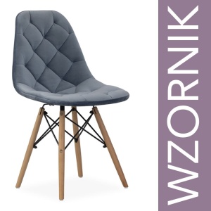 SCAUN LIVING KARO GRI DESCHIS - DESIGN SCANDINAV