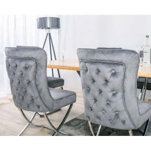 SCAUN LIVING SCARLET, BORDO/AURIU, STIL MODERN - Img 4