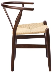 SCAUN MARO INCHIS WISHBONE DIN LEMN CU FIBRE NATURALE STIL MODERN - Img 3