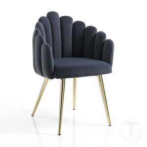 SCAUN MODERN, ELSA, COD 3856, STIL MODERN, REALIZAT DIN METAL SI CATIFEA