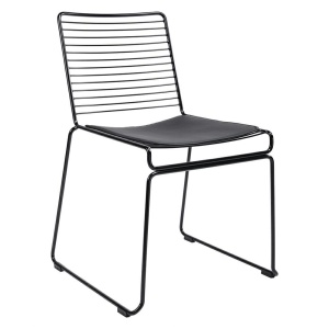 SCAUN NEGRU ROD SOFT DIN METAL SI PIELE ECO STIL MODERN B2