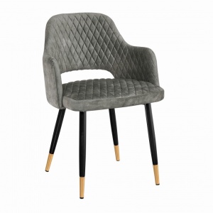 SCAUN, PARIS, DE CULOARE GRI/VERDE DIN CATIFEA, COD 40574, ASPECT INDUSTRIAL - Img 4