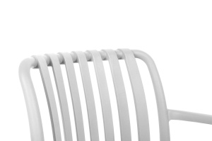 SCAUN PENTRU EXTERIOR/INTERIOR STRIPS, ALB, DIN POLIPROPILENA, STIL MODERN MINIMALIST - Img 3