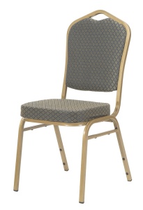 SCAUN PENTRU SALA EVENIMENTE/CONFERINTA RZYM KAMELEON GRI/AURIU DESIGN CLASIC - Img 1