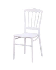SCAUN PENTRU SALI DE EVENIMENTE NAPOLEON CHIAVARI SIMPLE ALB , CONFECTIONAT DIN POLIPROPILENA