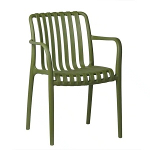 SCAUN PENTRU TERASA/GRADINA, AURA, DIN MATERIAL POLIPROPILENA, VERDE, STIVUIBIL