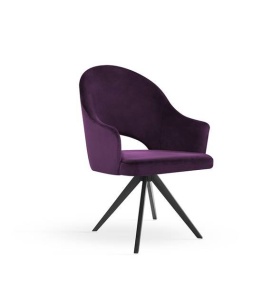 SCAUN PIVOTANT GODA TWIST, MOV/NEGRU, STIL MODERN