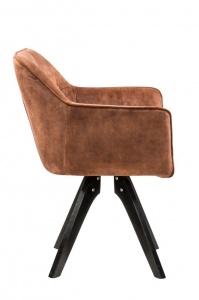 SCAUN PIVOTANT, LOFT 61X81 CM, COD 40258, DIN CATIFEA CUPRU SI CADRUL DE LEMN - Img 3