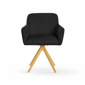 SCAUN PIVOTANT MAKSIMA 2, NEGRU/STEJAR, STIL MODERN - Img 5