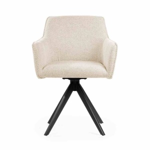 SCAUN PIVOTANT MAKSIMA, BEJ/NEGRU, STIL MODERN - Img 3