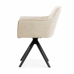 SCAUN PIVOTANT MAKSIMA, BEJ/NEGRU, STIL MODERN - Img 5