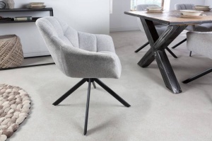 SCAUN ROTATIV, PAPILLON, GRI DESCHIS, COD 41587, STIL RETRO - Img 3