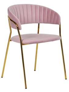 SCAUN ROZ DIN VELUR MARGO STIL MODERN