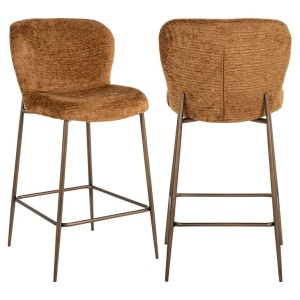 SCAUNE DE BAR ODARBY, S4793, COGNAC FUSION 28, CONFECTIONAT DIN 100% POLIESTER, METAL SI SPUMA, RICHMOND INTERIOR