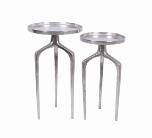 SET 2 MASUTE, ABSTRACT, DIN METAL ARGINTIU, COD 40358, ASPECT DEOSEBIT - Img 2
