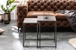 SET 2 MASUTE DE CAFEA, ELEMENTS NEGRU/ARGINTIU, COD 40387, DIN METAL, DESIGN INDUSTRIAL - Img 2