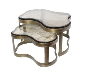 SET 2 MASUTE DE CAFEA FAIRFIELD, 214335, CONFECTIONATA DIN STICLA, PLASTIC SI ALUMINIU, ALAMA ANTICHIZATA, STIL MODERN