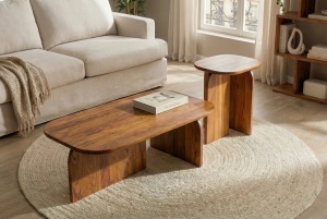 SET 2 MASUTE DE CAFEA, GATSBY, REALIZATE DIN LEMN MASIV DE SALCAM, CULOARE NATUR, ARTIM GROUP SELECTION
