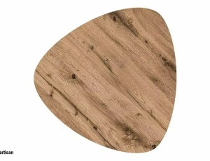 SET 2 MASUTE DE CAFEA TWIN, 40/60 CM, STEJAR ARTISAN/NEGRU, BLAT DIN MDF, FURNIR NATURAL SI CADRU DIN METAL, STIL MODERN - Img 2