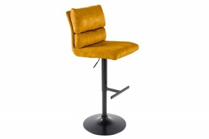 SET 2 SCAUNE DE BAR, COMFORT GALBEN, CATIFEA SI METAL, COD 43652, DESIGN INDUSTRIAL - Img 5