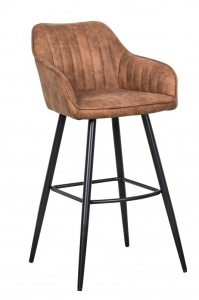 SET 2 SCAUNE DE BAR, TURIN 102CM, COD 40439, DIN PIELE ECO SI CADRUL DIN METAL - Img 1