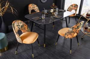 SET 2 SCAUNE DINING, BOUTIQUE, DIN CATIFEA SI METAL, GALBEN/NEGRU, ARTIM GROUP SELECTION - Img 2