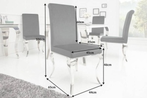 SET 2 SCAUNE, ELEGANT, BAROC, COD 36546, TAPITAT IN CATIFEA, LUX DESIGN CLASIC - Img 6