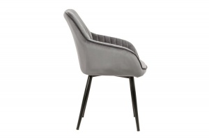 SET 2 SCAUNE ELEGANTE DINING SAU BIROU TURIN ARGINTIU/GRI, COD 38787, DESIGN MODERN - Img 3
