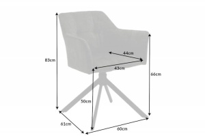 SET 2 SCAUNE, ROTATIV CU BRATE, LOFT, CATIFEA VERDE, COD 42393, STIL LOFT - Img 5