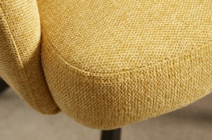 SET 2 SCAUNE ROTATIVE, BIG GEORGE GALBEN, TEXTIL, COD 42083, ASPECT RETRO - Img 5
