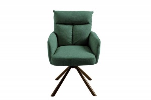 SET 2 SCAUNE ROTATIVE, BIG GEORGE VERDE, TEXTIL, COD 42084, ASPECT RETRO - Img 6