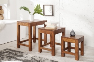 SET 3 MASUTE DE CAFEA/TABURETI, MONSOON, DESIGN VINTAGE