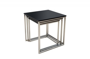 SET 3 MASUTE DE CAFEA TRIO SLIM NEGRE STIL MODERN B2