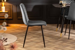 SET 4 SCAUNE DINING, AMAZONAS 40849 GRI, CU TAPITERIE DIN CATIFEA, STIL MODERN - Img 7