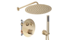SET DE DUS INCASTRAT REA LUNGO + BOX CU TERMOSTAT, AURIU PERIAT, DIN ALAMA, CALITATE SUPERIOARA