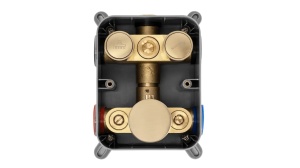 SET DE DUS INCASTRAT REA LUNGO + BOX CU TERMOSTAT, AURIU PERIAT, DIN ALAMA, CALITATE SUPERIOARA - Img 6