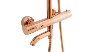 SET DE DUS REA LUNGO CU TERMOSTAT, AURIU ROSE, DIN ALAMA, CALITATE SUPERIOARA - Img 7