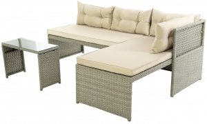 SET DE GRADINA RATTAN 2 SOFA + MASUTA - Img 3