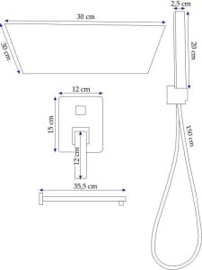 SET DUS REA SONIC, NEGRU, DESIGN MODERN, CALITATE SUPERIOARA, REA - Img 2