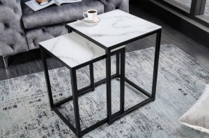 SET MASUTE DE CAFEA, ELEGANCE 40/35CM, DIN STICLA CU EFECT DE MARMURA, COD 42176