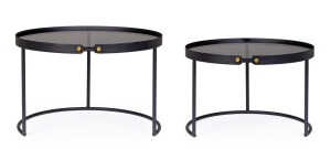SET MASUTE DE CAFEA ZEINA ROUND NEAGRA, CONFECTIONATA DIN OTEL, STIL MODERN - Img 2