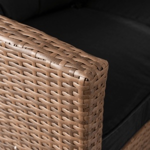 SET MOBILIER DE GRADINA/TERASA, LIMPIO, ARTIM MEBLE, DIN TEHNORATAN, TEXTIL SI STICLA, CULOARE MARO/NEGRU - Img 7