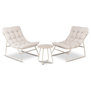 SET MOBILIER TERASA, NIKEA, ARTIM MEBLE, DIN METAL SI TEXTIL, CULOARE BEJ - Img 8