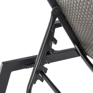 SEZLONG, ARTIM MEBLE, REALIZAT DIN TEHNORATAN SI METAL, CULOARE NEAGRA, STIL MODERN - Img 7