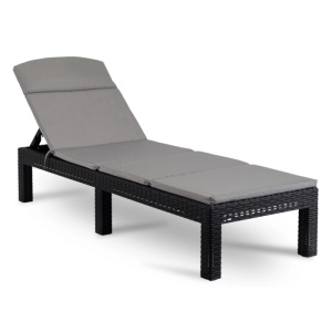 SEZLONG GRADINA/TERASA, LOUISIANA, ARTIM MEBLE, DIN RATAN SINTETIC, CULOARE NEAGRA - Img 6